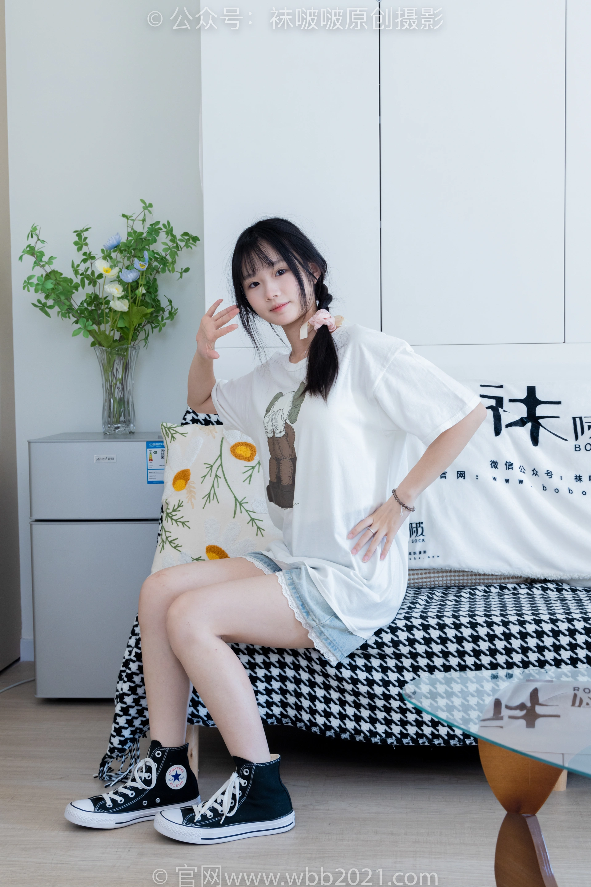 [BoBoSocks袜啵啵] NO.331 甜甜圈-板鞋、白棉袜、裸足（花絮版） 3